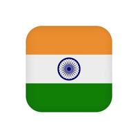 India flag, official colors. Vector illustration.