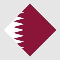 Qatar flag, official colors. Vector illustration.