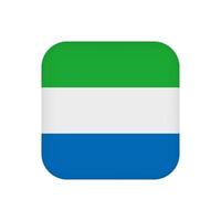 bandera de sierra leona, colores oficiales. ilustración vectorial vector