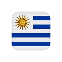 Uruguay flag, official colors. Vector illustration.