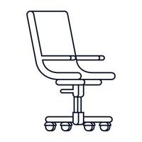 office armchair line style vector