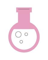 laboratory flask school supply vector