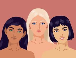 diversity women group vector