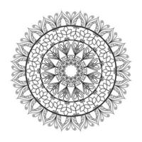 traditional monochrome mandala vector