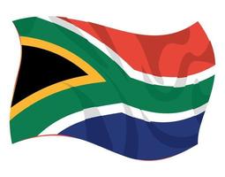 ondear la bandera de sudáfrica vector