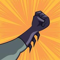 strong superhero hand vector