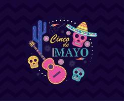 cinco de mayo celebration vector