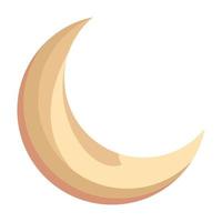 golden crescent moon vector