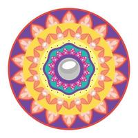 purple mandala decorative vector