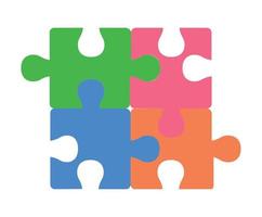 puzzle game pieces vector