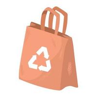 ecology shopping bag vector