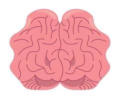 pink brain icon vector
