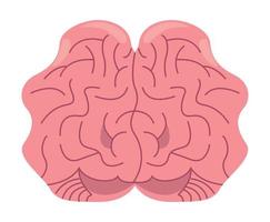 pink brain icon vector