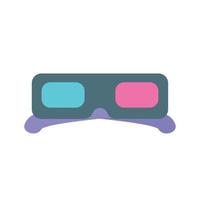 3d glasses nineties style vector