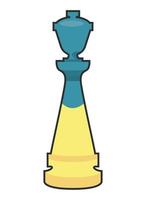 ukraine flag in chess piece vector