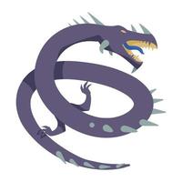 purple dragon mythology animal vector