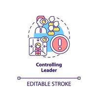 Controlling leader concept icon. Demanding boss. Type of toxic leader abstract idea thin line illustration. Isolated outline drawing. Editable stroke. vector