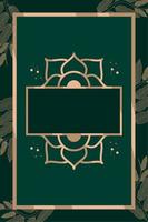 elegant green card vector