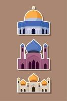 three palaces and mosques vector
