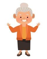 old woman smiling vector