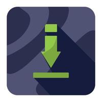 arrow download app button vector