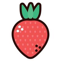 icono de garabato de fruta de fresa vector