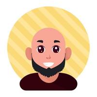 bald man prophile picture vector