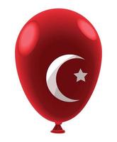 ballon helium with turkey flag vector