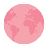 pink world planet earth vector