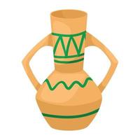 retro jar egyptian culture vector