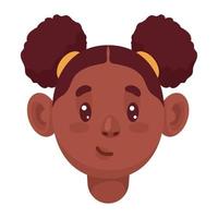 cabeza de mujer afro vector