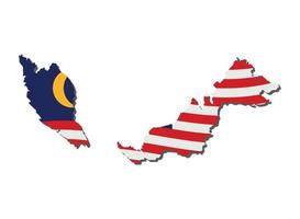 malaysian flag in map