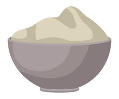 bowl with flour vector