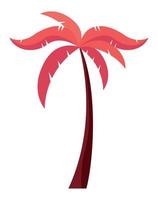 red tree palm vector