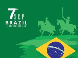 postal del día de la independencia de brasil vector