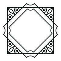 monochrome and geometric frame vector