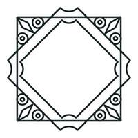 monochrome and geometric frame vector