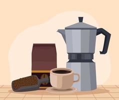 coffee shop products vector