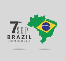 brazil independence day lettering vector