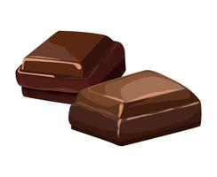 sweet chocolate bars vector