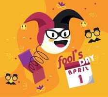 april fools day celebration vector