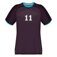 jersey front with number vector