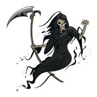 grim reaper creature vector