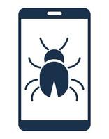 bug in smartphone vector