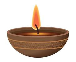 religious candle decoration vector