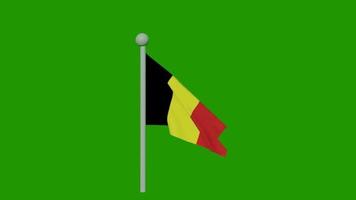 Animation der belgischen Flagge video