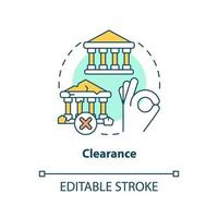 Clearance concept icon. Remove dereliction. Cultural heritage preservation type abstract idea thin line illustration. Isolated outline drawing. Editable stroke. vector