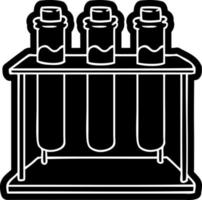 cartoon icon drawing of a science test tube vector