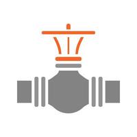 Gas pipe valve glyph color icon. Industrial pipeline. Silhouette symbol on white background with no outline. Negative space. Vector illustration