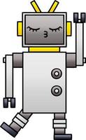 gradient shaded cartoon robot vector